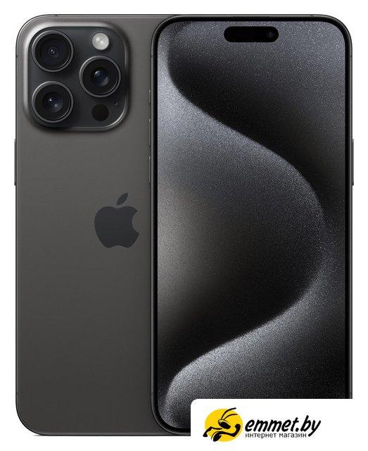 Смартфон Apple iPhone 15 Pro Max 256GB (черный титан) - фото 1 - id-p216718322