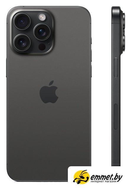 Смартфон Apple iPhone 15 Pro Max 256GB (черный титан) - фото 2 - id-p216718322