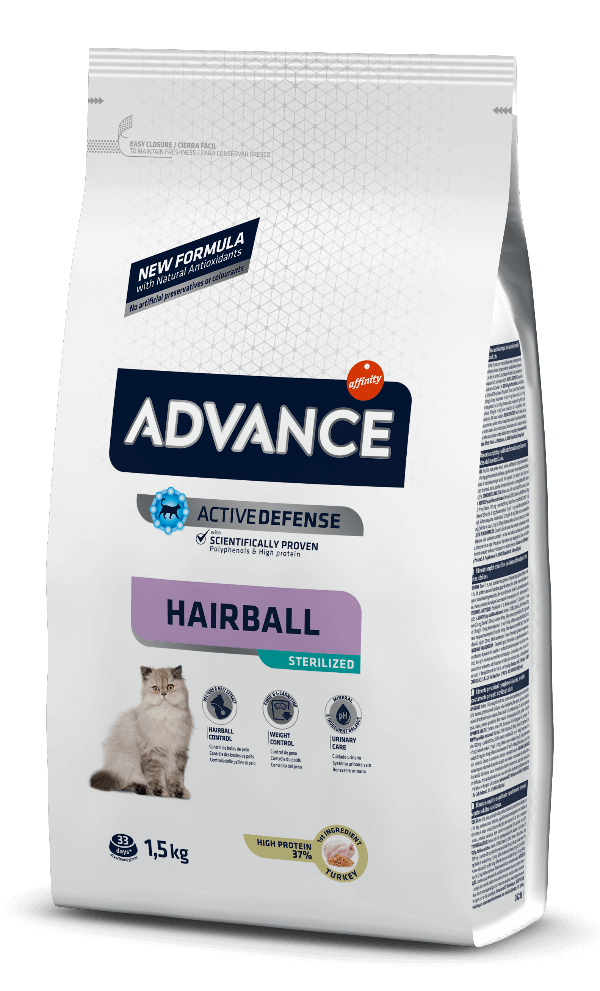 Advance Cat Sterilized Hairball (Индейка и ячмень), 1,5 кг - фото 1 - id-p216719587