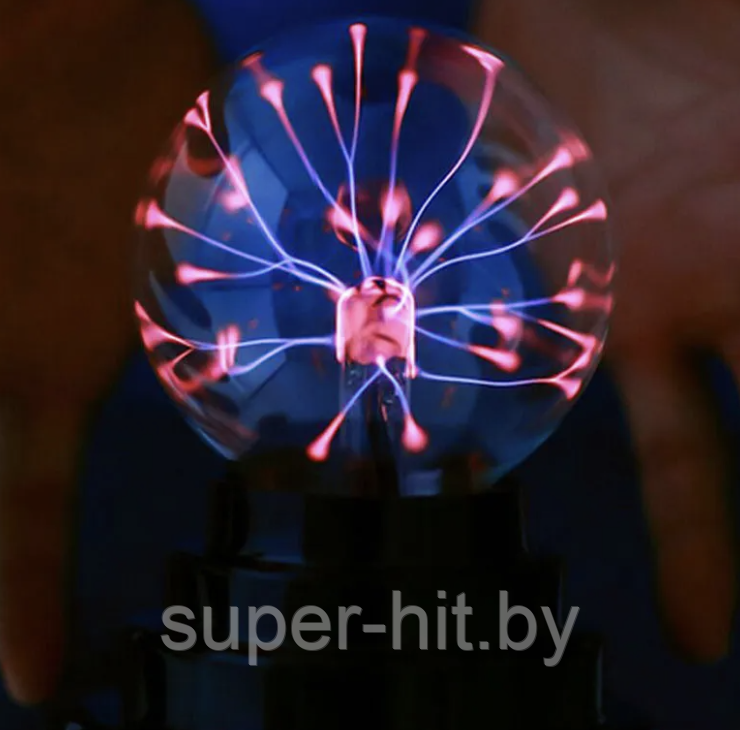 Плазменный шар Plasma light декоративная лампа Тесла, 8 см. / Магический ночник с молниями - фото 4 - id-p216719440