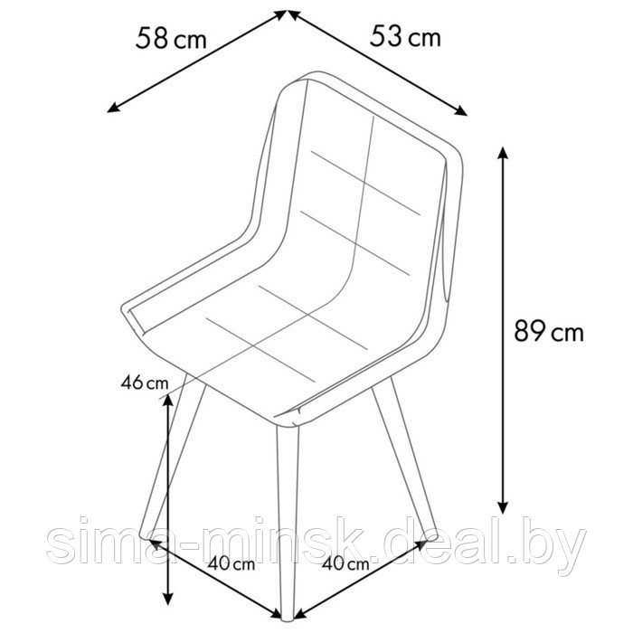 Стул обеденный Polini Home Verona SM, цвет светло-серый-белый - фото 9 - id-p216720364