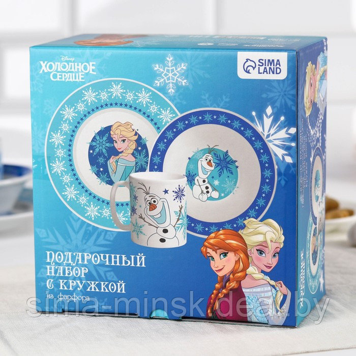 Набор посуды "Winter Magic", Холодное сердце, кружка 200 мл, тарелка 17 см, салатник 350 мл - фото 7 - id-p169555699