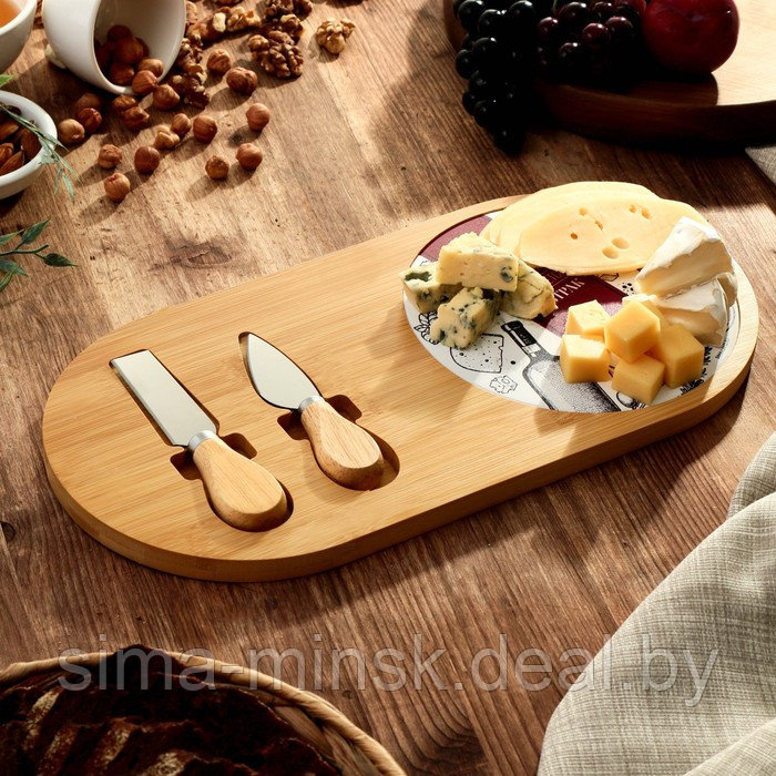Набор для подачи сыра «Еда без вина», 18 х 36 см - фото 5 - id-p210192510