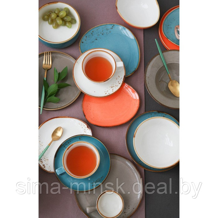 Тарелка фарфоровая для пасты Magistro «Церера», 400 мл, d=19,5 см, цвет оранжевый - фото 10 - id-p216674013