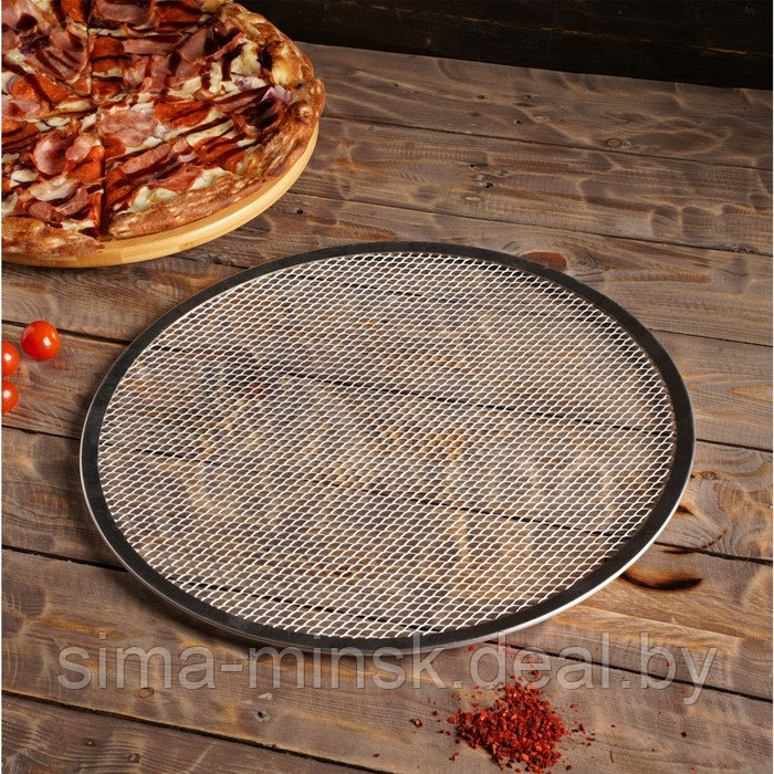 Форма для выпечки пиццы, d=35,5 см, цвет серебряный - фото 6 - id-p199622183