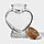 Набор стеклянных баночек для сыпучих продуктов с пробковой крышкой Доляна «Парфе. Сердце», 85 мл, 6,8×7,5 см,, фото 4