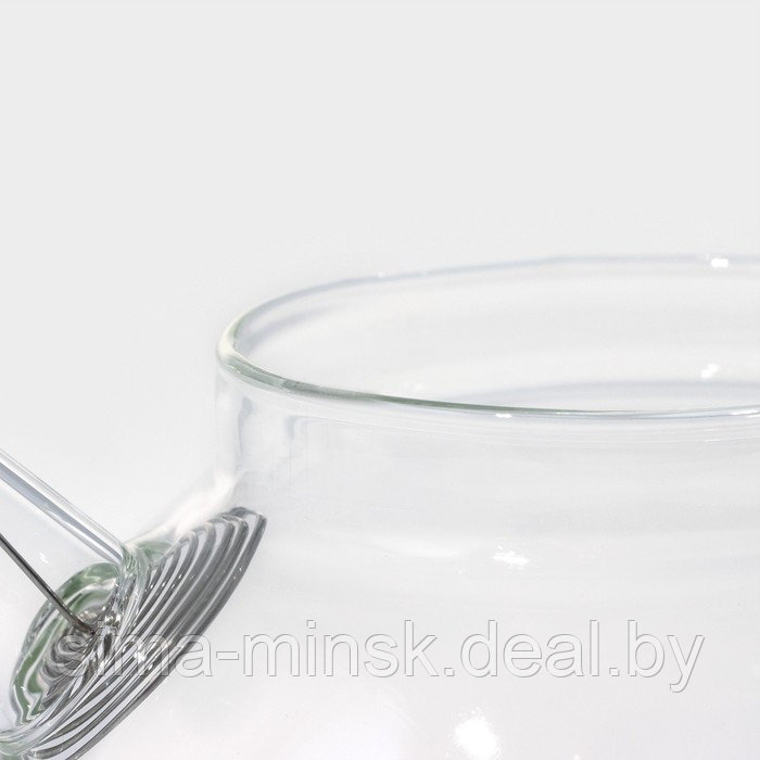 Чайник стеклянный заварочный с бамбуковой крышкой и металлическим фильтром BellaTenero «Эко», 600 мл, 18×12×10 - фото 5 - id-p216669812