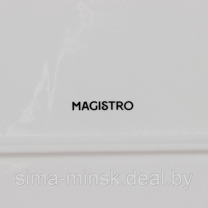 Блюдо фарфоровое прямоугольное Magistro Сrotone, 35,7×25,6×3,1 см, цвет белый - фото 7 - id-p199561105