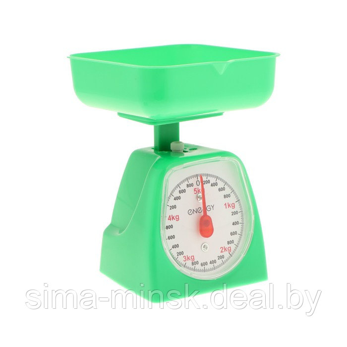 Весы кухонные ENERGY EN-406МК, механические, до 5 кг, зелёные - фото 2 - id-p216666130