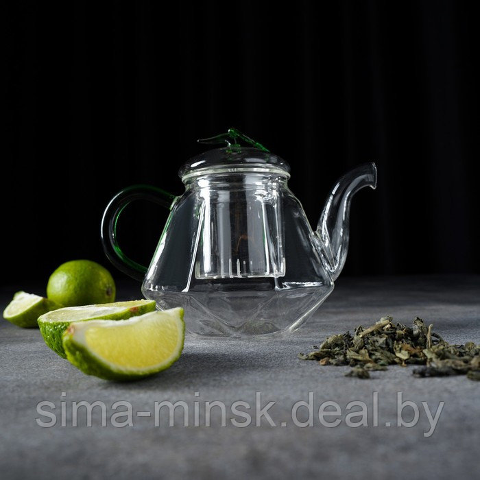 Чайник заварочный со стеклянным ситом «Грин», 600 мл - фото 5 - id-p163099557