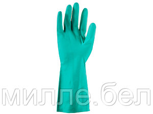 Перчатки К80 Щ50 нитриловые защитные промышленные, р-р 9/L, зеленые, JetaSafety (Защитные промышленные