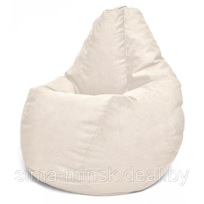 Кресло-мешок Комфорт, размер 90х115 см, ткань велюр, цвет бежевый - фото 1 - id-p184224070