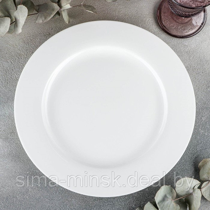 Тарелка фарфоровая обеденная Wilmax Stella Pro, d=27 см, цвет белый - фото 1 - id-p177058063