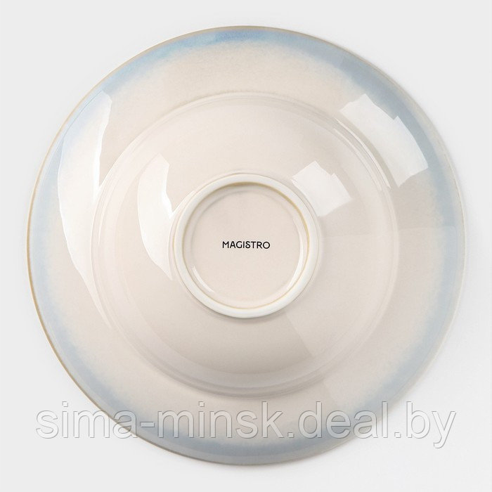 Тарелка фарфоровая для пасты Magistro «Пэвэти», 800 мл, d=19,5 см, цвет голубой - фото 4 - id-p156904607