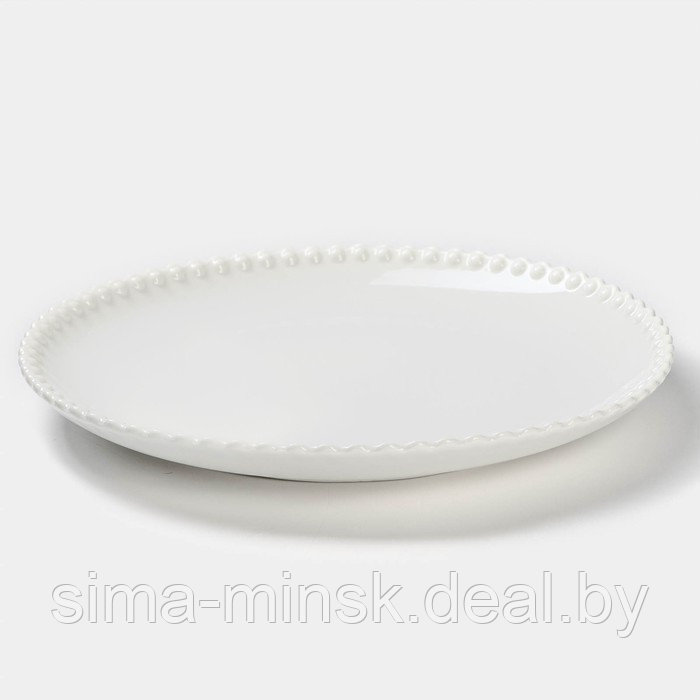 Тарелка фарфоровая обеденная Magistro «Лакомка», d=30 см, цвет белый - фото 2 - id-p213948281