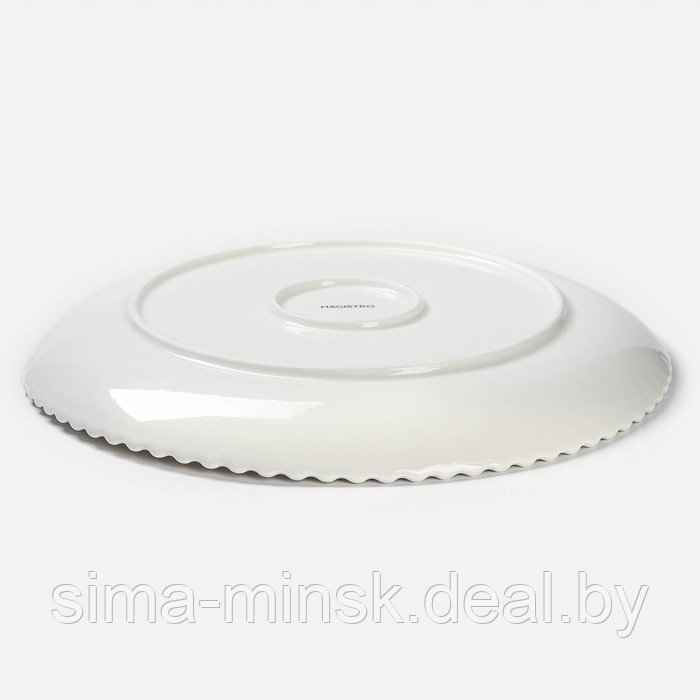 Тарелка фарфоровая обеденная Magistro «Лакомка», d=30 см, цвет белый - фото 5 - id-p213948281