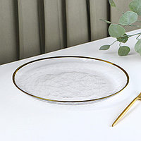 Тарелка подстановочная Magistro «Алькор», d=30,5 см, цвет прозрачный с золотой отводкой