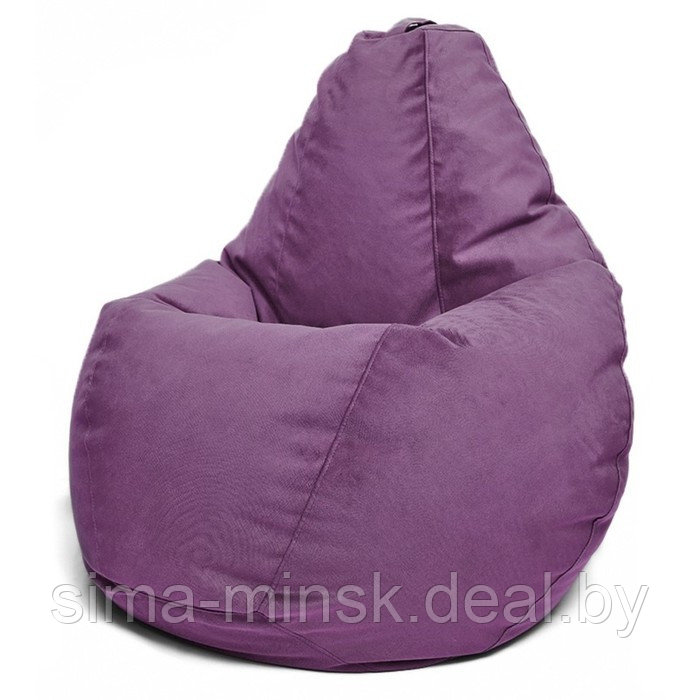 Кресло-мешок «Груша» Позитив Luma, размер M, диаметр 70 см, высота 90 см, велюр, цвет розовый - фото 1 - id-p184223665