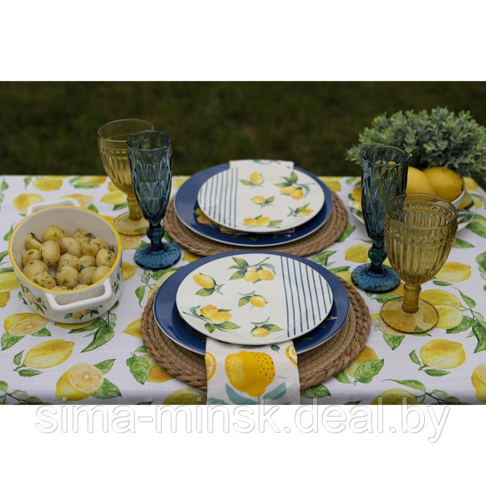 Форма для выпечки из жаропрочной керамики овальная Доляна «Лимон», 27,5×15 см, цвет белый - фото 6 - id-p177058110