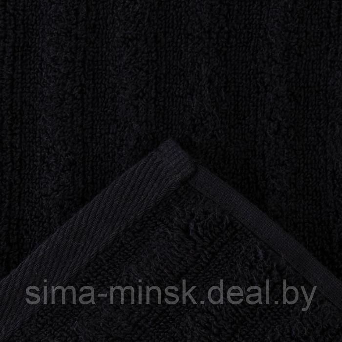 Полотенце махровое Этель "Waves" чёрный, 70х130 см, 100% хлопок, 460 гр/м2 - фото 4 - id-p199904597