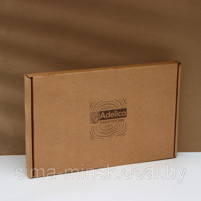 Доска разделочная Adelica, 34(+-1 см)×18×1,8 см, береза, в подарочной коробке - фото 2 - id-p199903492