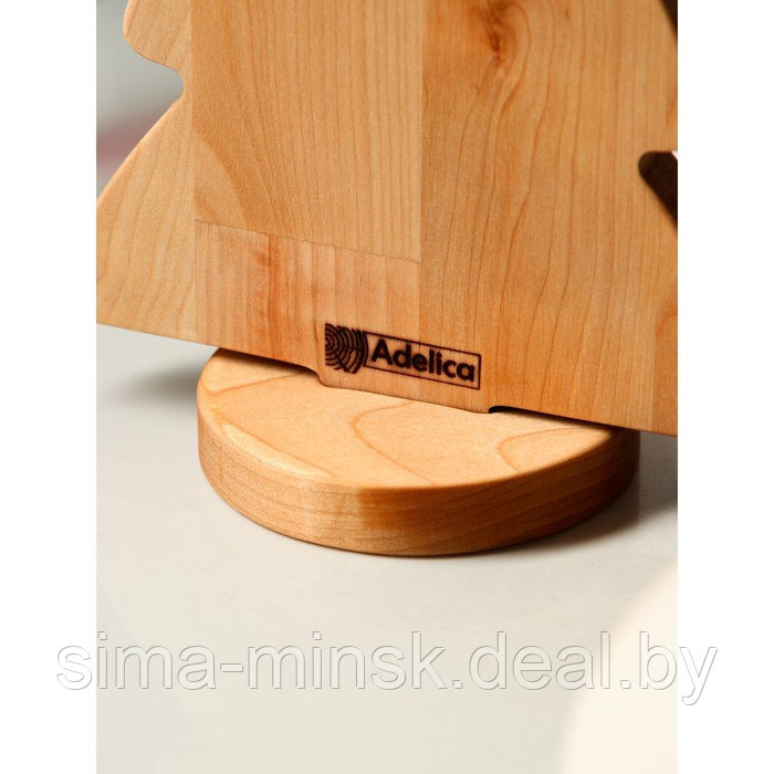 Подарочный набор деревянной посуды Adelica «Елочка», сервировочная доска на подставке 22×18 см, масло 100 мл, - фото 7 - id-p214822129