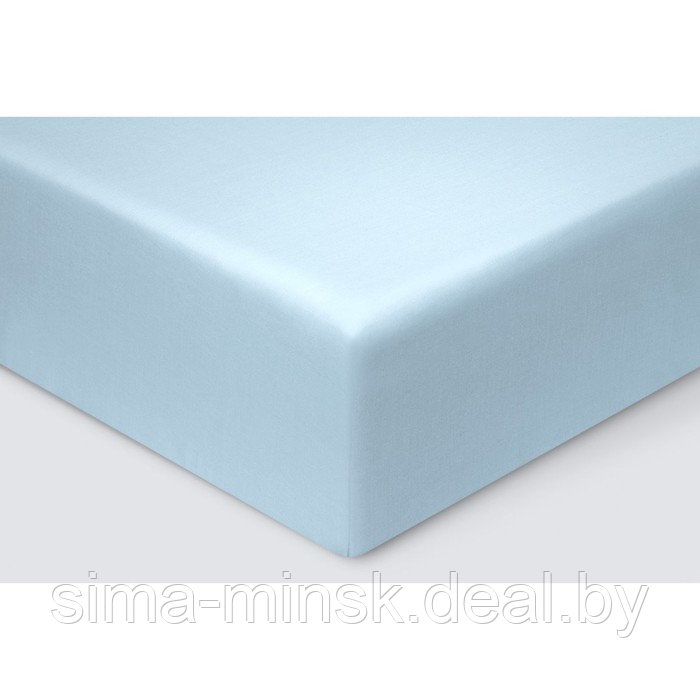 Простыня на резинке «Моноспейс», размер 140х200х23 см, цвет голубой - фото 1 - id-p216727463
