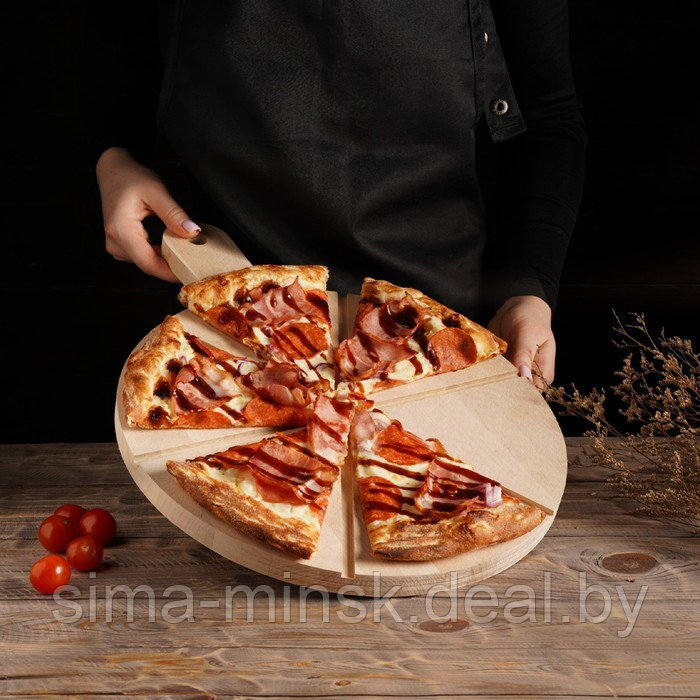 Доска для пиццы Adelica «Итальяно», d=32 см, берёза - фото 5 - id-p170848798