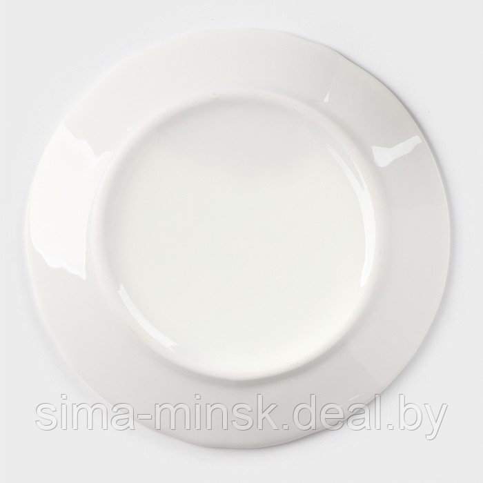 Чайная пара керамическая «Роскошь», 3 предмета: кружка 200 мл, блюдце d=15 см, ложка h=13 см, цвет белый - фото 6 - id-p216672147