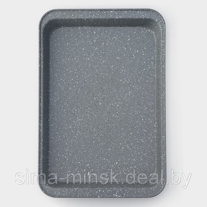 Противень для выпечки Доляна, 42×28,5×5 см, антипригарное покрытие, цвет серый - фото 1 - id-p215501754