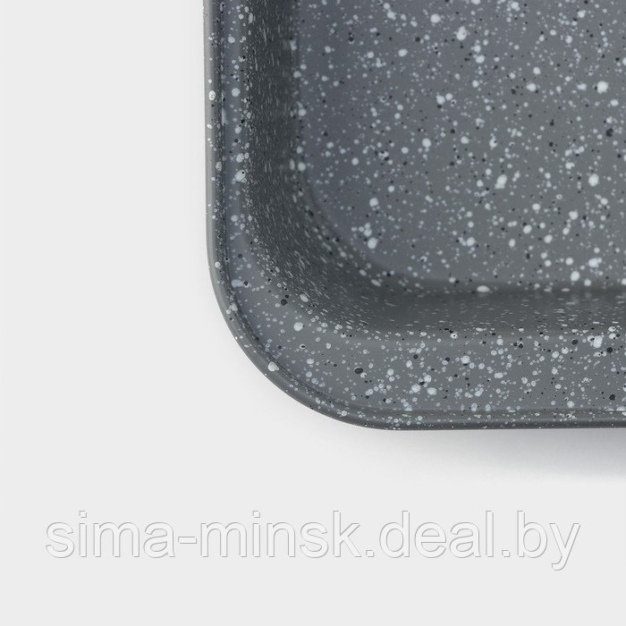 Противень для выпечки Доляна, 42×28,5×5 см, антипригарное покрытие, цвет серый - фото 4 - id-p215501754