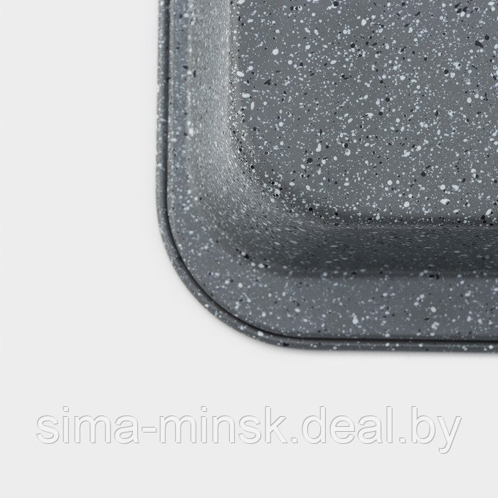 Противень для выпечки Доляна, 42×28,5×5 см, антипригарное покрытие, цвет серый - фото 5 - id-p215501754