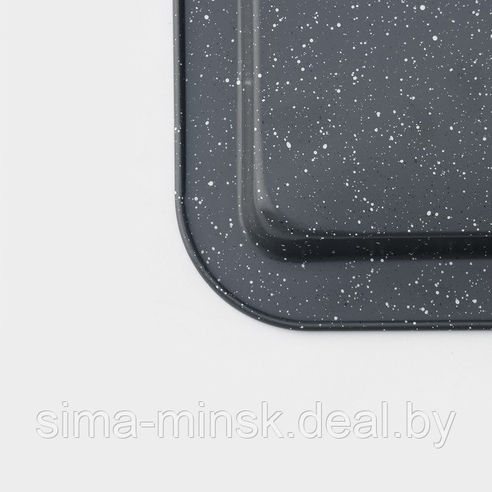 Противень Доляна «Элин Мрамор. Прямоугольник», 48×34×1,8 см, антипригарное покрытие, цвет серый - фото 5 - id-p215501753
