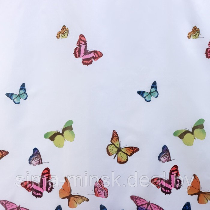 Штора для ванны Доляна «Бабочки», 180×180 см, полиэстер - фото 2 - id-p200343417