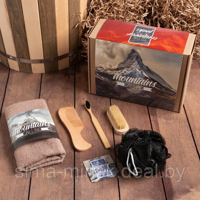Набор подарочный Этель Mountains, полотенце 30х60 см и аксессуары - фото 2 - id-p199906088