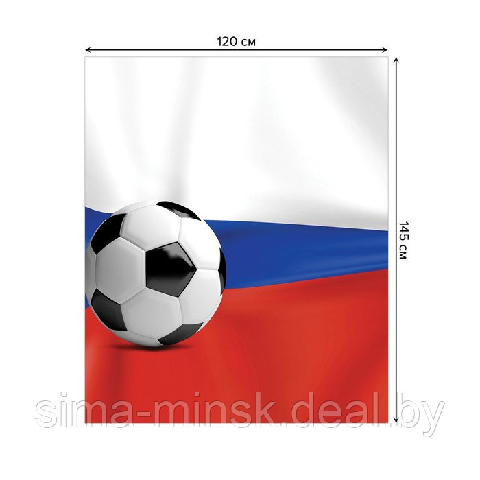 Скатерть с фотопринтом «Российский футбол», размер 120 x 145 см - фото 2 - id-p174516401