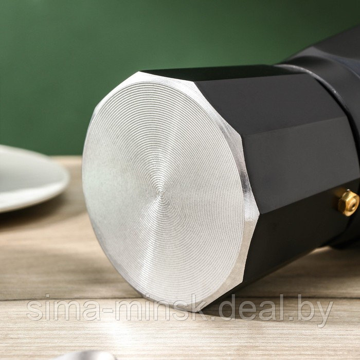 Кофеварка гейзерная Доляна Alum black, на 6 чашек, 300 мл - фото 5 - id-p216666161