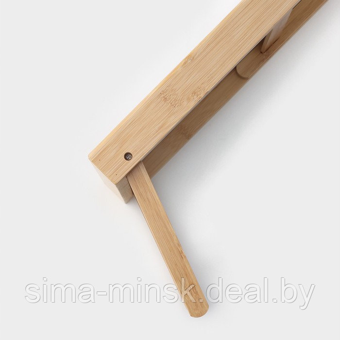 Поднос для завтрака с ножками Доляна, 46,5×25 см, бамбук - фото 4 - id-p208228326