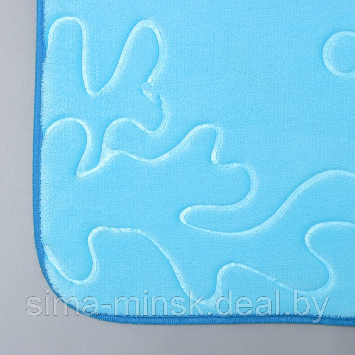 Набор ковриков для ванной и туалета Доляна «Дельфины», 3 шт: 39×43, 40×50, 50×80 см, цвет МИКС - фото 4 - id-p187476978