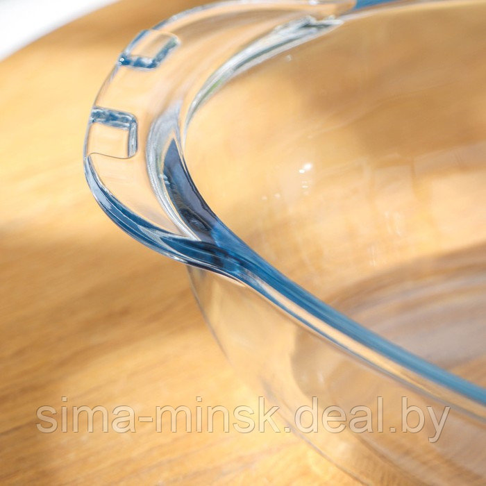 Утятница овальная из жаропрочного стекла Borcam, 2 л, с крышкой-формой для запекания - фото 5 - id-p203567108