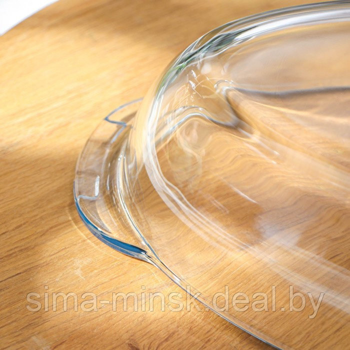 Утятница овальная из жаропрочного стекла Borcam, 2 л, с крышкой-формой для запекания - фото 6 - id-p203567108