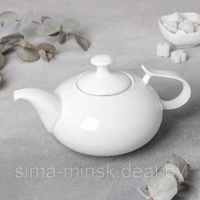 Чайник фарфоровый заварочный Wilmax «Изящество», 1,15 л, цвет белый - фото 1 - id-p163769692