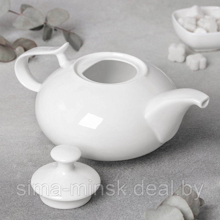 Чайник фарфоровый заварочный Wilmax «Изящество», 1,15 л, цвет белый - фото 2 - id-p163769692