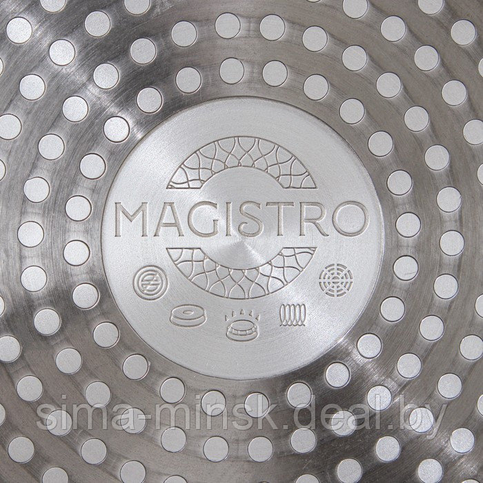 Сковорода кованая Magistro Natural, d=24 см, ручка soft-touch, индукция, антипригарное покрытие, цвет серый - фото 7 - id-p173951512