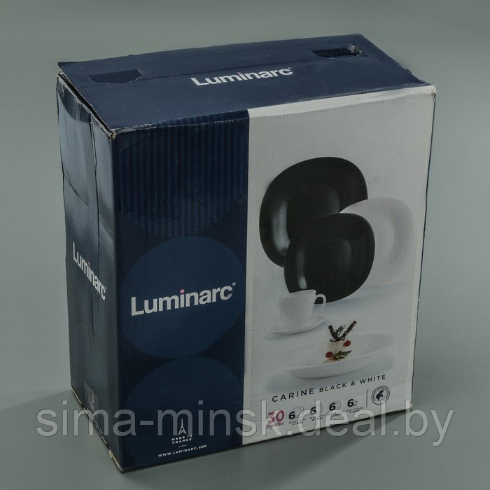 Сервиз столовый Luminarc Carine White&Black, стеклокерамика, 30 предметов, цвет белый и чёрный - фото 10 - id-p216678431