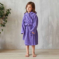 Халат махровый детский, размер 30, цвет фиолетовый, 320 г/м2 хлопок 100% с AIRO