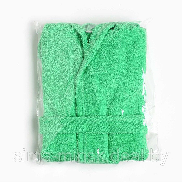 Халат махровый детский, размер 30, цвет зелёный, 320 г/м2 хлопок 100% с AIRO - фото 9 - id-p210195634