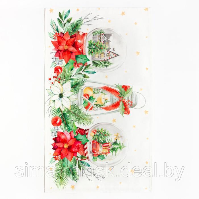 Набор подарочный "Этель" Christmas red flowers, фартук, полотенце, прихватка - фото 5 - id-p216683893