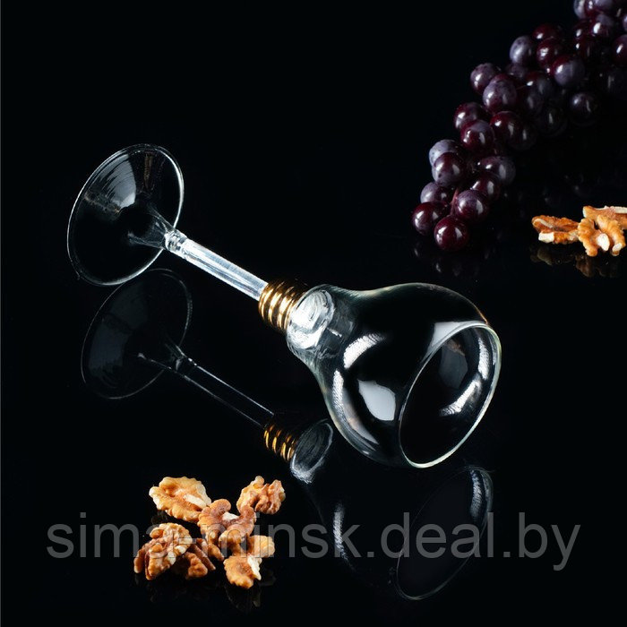 Бокал стеклянный для вина Magistro «Лампочка», 300 мл, 9×22,5 см - фото 4 - id-p179813320