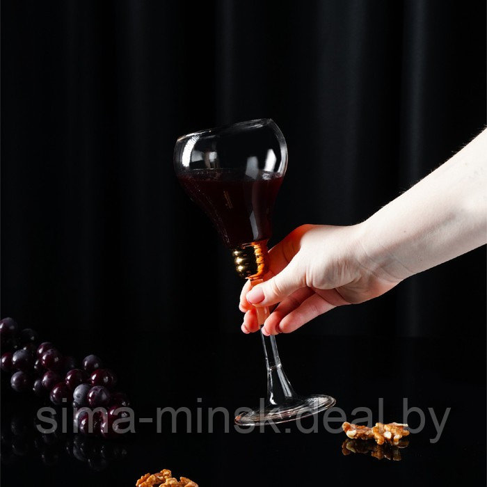 Бокал стеклянный для вина Magistro «Лампочка», 300 мл, 9×22,5 см - фото 5 - id-p179813320